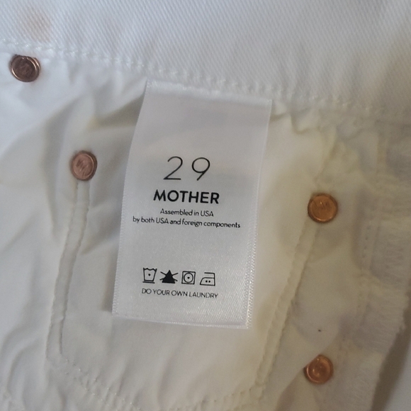 Mother Jeans The Rascal Slit Flip Short In Glass Slipper Mid Rise 2.5" Inseam - Picture 5 of 16